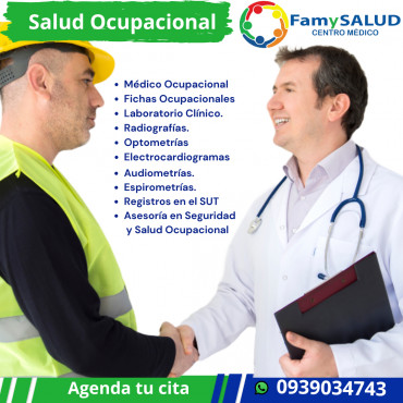 La gestión de Salud Ocupacional es la mejor herramienta para proteger la vida,la integridad física y mental de los trabajadores, contamos con expertos en el tema, cotiza nuestros servicios tenemos los mejores precios sin competencia.