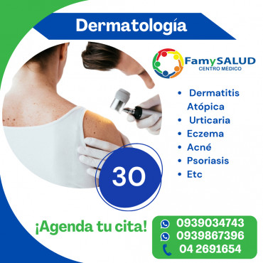 Problemas en tu piel, agenda tu cita con nuestro Dermatólogo para que tengas una piel sana.