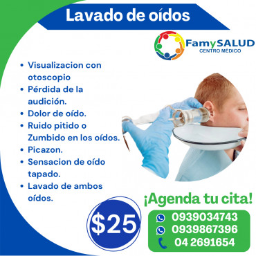  Es un procedimiento para eliminar cera acumulada (cerumen), suciedad u otros restos del canal auditivo.