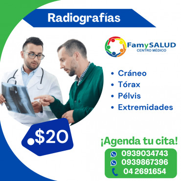 Las radiografías son una poderosa herramienta diagnóstica que puede detectar fracturas, lesiones, etc.