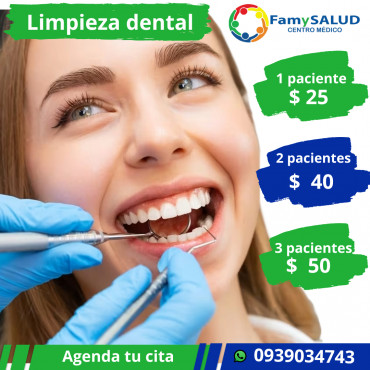 ¡Sonrisas limpias para toda la familia! ¡Una familia con sonrisas sanas es una familia feliz!