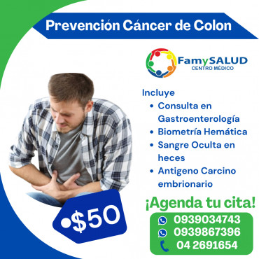 El cáncer de colon es una de las principales causas de muerte por cáncer, pero puede prevenirse o detectarse a tiempo 